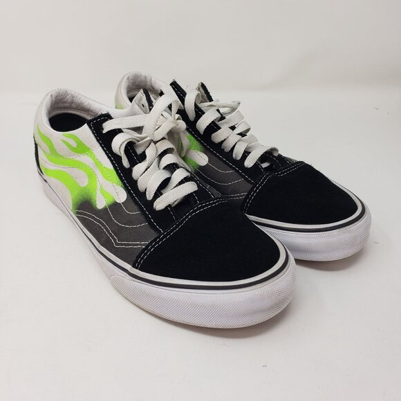 Vans Old Skool Flame Low Black Suede True White Men's 7.5/ Women’s 9 - Picture 5 of 10